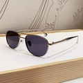 Occhiali da sole aviator in metallo argento con doppio ponte e lenti viola sfumate - Nichel Lucido Grigio