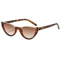 Lunettes de soleil œil de chat rétro, monture écaille, verres dégradés bruns et doré - Monture Demi Verres Dégradés Thé