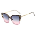 Occhiali da sole squadrati oversize con montatura tartarugata e lenti sfumate rosa - Montatura Gradiente Rosa Puntinata Lente Grigio Rosa