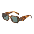Vintage rectangle tortoiseshell sunglasses with wide frames and dark lenses for fashion - Tortoise Frame Gray Lens