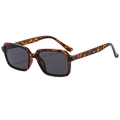 Retro tortoise shell square frame sunglasses with dark grey lenses in a classic style - Tortoiseshell Frame Black Grey Lens