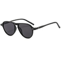 Occhiali da sole aviator neri con rivetti argentati e lenti grigio scuro per donna - Montatura Nera Lenti Grigie
