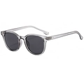Gafas de sol cuadradas gris oscuro transparentes de moda con montura clásica Wellington - Montura Gris Translúcida Lentes de Té