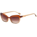 Cat eye sunglasses with brown gradient lenses and amber tortoiseshell PC frames - Brown Tea Frame Tea Lens
