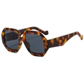 Occhiali da sole alla moda tartarugati irregolari con lenti sfumate grigie - Montatura Leopardata Lenti Grigie