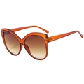 Occhiali da sole farfalla oversize ambra con lenti sfumate marroni per donna - Montatura Tè Marrone Lenti Tè