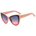 Lunettes de soleil œil-de-chat roses avec verres dégradés et détails en métal doré - Monture Rose Verres Rose Gris