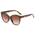 Occhiali da sole cat eye oversize vintage con montatura tartarugata e lenti sfumate marroni - Montatura Tartarugata Lente Tè