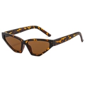 Occhiali da sole vintage occhio di gatto con montatura leopardata e lenti marroni donna - Montatura Tartarugata Lente Tè
