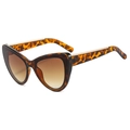 Occhiali da sole cat eye con montatura leopardata tartarugata e lenti sfumate tè - Montatura Tartarugata