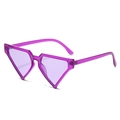 Occhiali da sole a triangolo viola trendy con montatura trasparente per la moda da mare - Montatura Viola / Lenti Viola