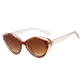 Gafas de sol retro cat-eye con montura de carey y lentes degradadas para mujer - Montura de Leopardo / Lentes Té