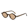Gafas de sol poligonales clásicas de carey con cristales marrón claro estilo vintage - Montura Carey