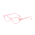 Retro cat-eye sunglasses with light pink frames and sparkling rhinestone accents - Pink Frame