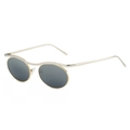Steampunk round metal sunglasses with gold and silver frame and dark grey lenses - Silver Frame / Dark Grey Lens