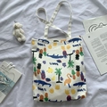 Frische Canvas-Einkaufstasche mit buntem Hawaii-Druck und doppelseitigen Mustern für Damen - Hawaii Serie Doppelseitiger Druck