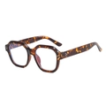Montura de gafas cuadradas retro de carey con lentes de protección de luz azul - Marco Demi (Carey)