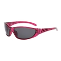 Fashionable magenta sports sunglasses for outdoor cycling with UV protective lenses - Dark Red Frame Black Grey Lenses