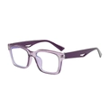 Occhiali quadrati viola trasparenti con lenti anti luce blu e design retrò alla moda - Montatura Viola