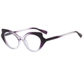 Monture de lunettes œil de chat à dégradé violet avec un design oversize élégant - Dégradé Violet