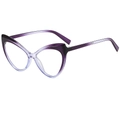Fashionable gradient purple cat-eye glasses frame for women with a modern oversized design - Gradient Purple Frame