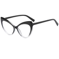 Montura de gafas cat-eye de moda con diseño degradado negro y transparente de mujer - Marco de Degradado Negro
