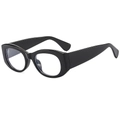 Lunettes de soleil polygonales surdimensionnées avec monture noire et verres clairs - Monture Noire Verres Transparents