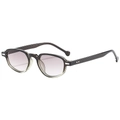 Chic cat eye sunglasses with translucent grey frames and purple gradient lenses - Black Green Frame Gradient Grey Lens