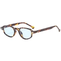 Retro Cat-Eye-Sonnenbrille mit Schildpatt-Muster und hellblauen Gläsern für Vintage-Look - Schildpatt Rahmen Blaue Linsen