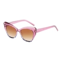 Occhiali da sole cat-eye rosa trasparenti con lenti marroni sfumate e montatura in resina - Montatura Demi Viola Blu Lenti Sfumate Marroni