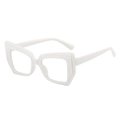 Modern white irregular geometric eyeglasses frame with stylish anti-blue light clear lens - Jelly White Frame
