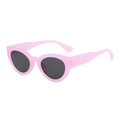 Occhiali da sole vintage gatto con montatura rosa chiaro e lenti grigio scuro - Montatura Viola Lenti Grigie