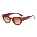 Occhiali da sole vintage cat-eye tartarugati con lenti marroni sfumate - Montatura Tè Lenti Tè Sfumate