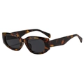 Occhiali da sole retrò cat-eye tartarugati con montatura spessa e lenti anti-UV - Montatura Tartarugata Lenti Grigio Nero