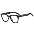 Chic polygonal black sunglasses with retro silver star detail on frame for outdoor wear - Black Frame Clear Lens