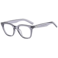 Fashionable polygon sunglasses in transparent grey finish with silver star accents - Gray Frame Clear Lens