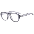 Lunettes de soleil aviateur à petite monture gris transparent avec vue latérale à 45 degrés - Cadre Gris
