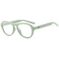 Lunettes de soleil aviateur vert clair à monture épaisse et branches larges avec logo - Monture Verte