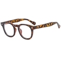 Classic round sunglasses in tortoise pattern frame with silver rivet details - Tortoise Frame
