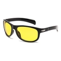 Fashionable retro sunglasses with black frames and yellow night vision driving lenses - Black Frame Yellow Lens