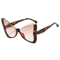 Gafas de sol de mariposa carey con lentes degradadas marrones de moda actual - Marco Demi Lentes de Té Degradadas