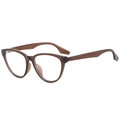 Montatura occhiali cat-eye marrone trasparente alla moda con lenti anti luce blu - Montatura Tè