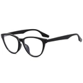 Occhiali anti luce blu stile retrò cat-eye con montura nera lucida e design trendy - Montatura Nera