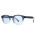Lunettes de soleil polygonales avec monture dégradée gris et verres bleu clair - Monture Bleu Dégradé Verres Bleus