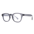 Lunettes de soleil polygonales grises translucides au design minimaliste tendance - Gris Transparent