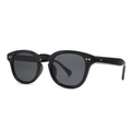 Gafas de sol de polígono con montura negra gruesa y lentes grises para el aire libre - Montura Negra Lentes Gris Negro