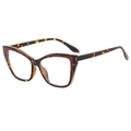 Montatura per occhiali cat-eye retrò con eleganti motivi a tartaruga marrone - Montatura Tartarugata Rossa