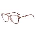 Lunettes carrées classiques écaille de tortue avec détails en métal doré chic - Écaille de Tortue