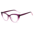 Montatura occhiali cat-eye sfumata viola con lenti anti-luce blu alla moda - Montatura Viola Sfumata
