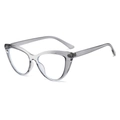 Monture de lunettes œil de chat gris transparent avec verres anti-lumière bleue - Monture Gris Dégradé